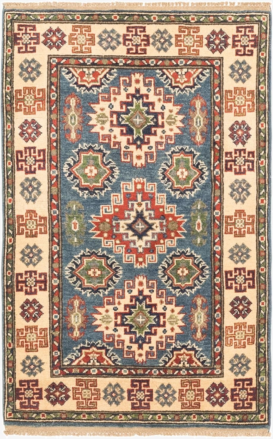 2' 8 x 4' 2  Hand Knotted Kazak Rug