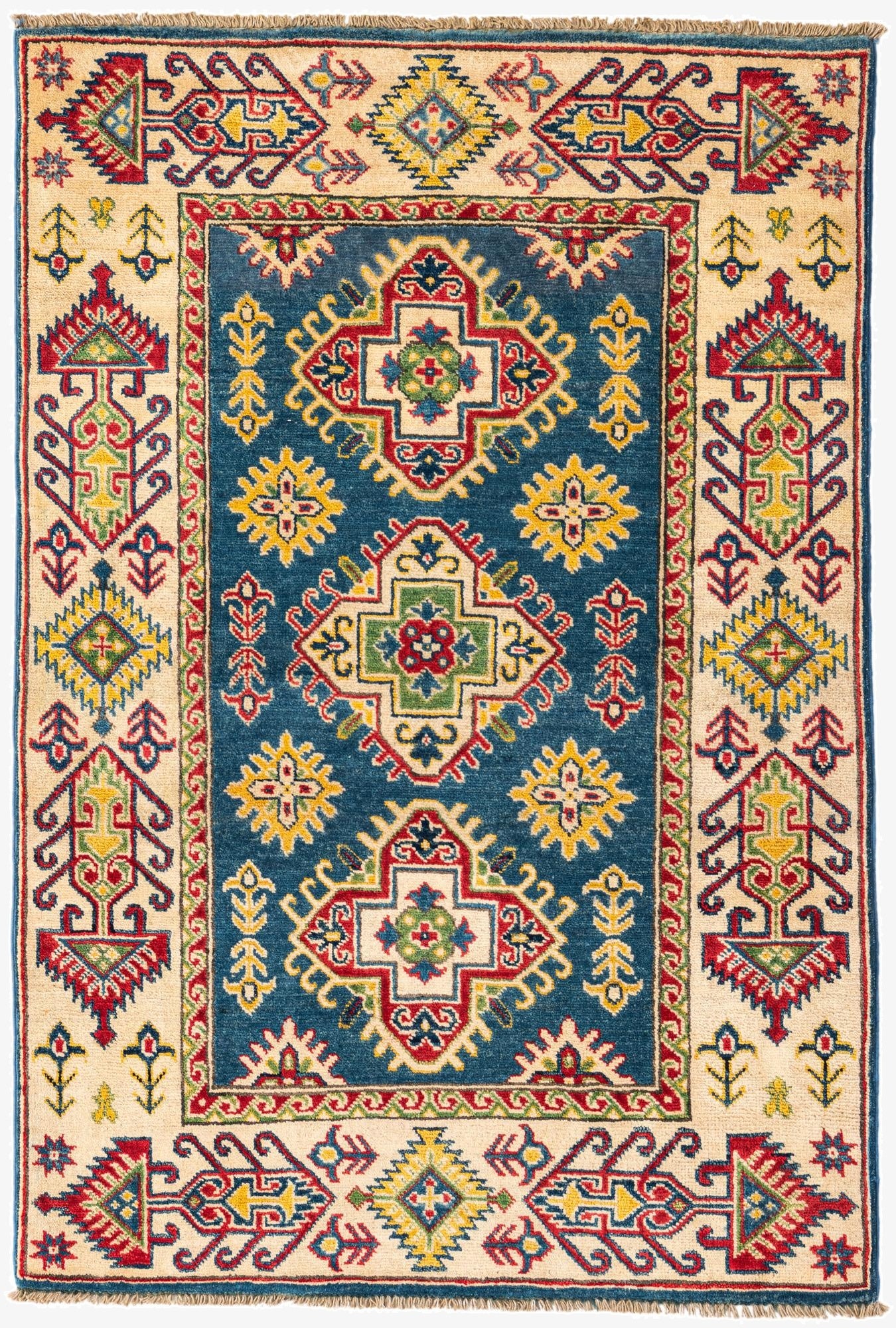 3' 3 x 4' 10  Hand Knotted Kazak Rug