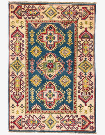 3' 3 x 4' 10 Hand Knotted Kazak Rug