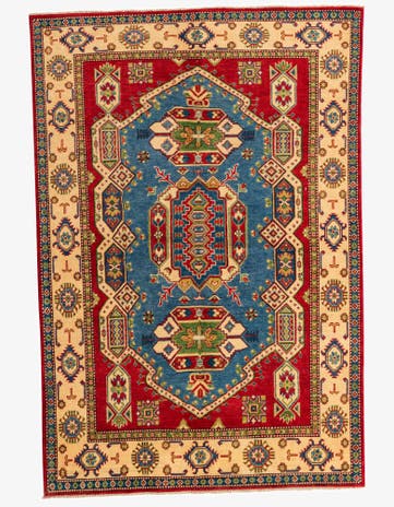 5' 7 x 8' 2 Hand Knotted Kazak Rug