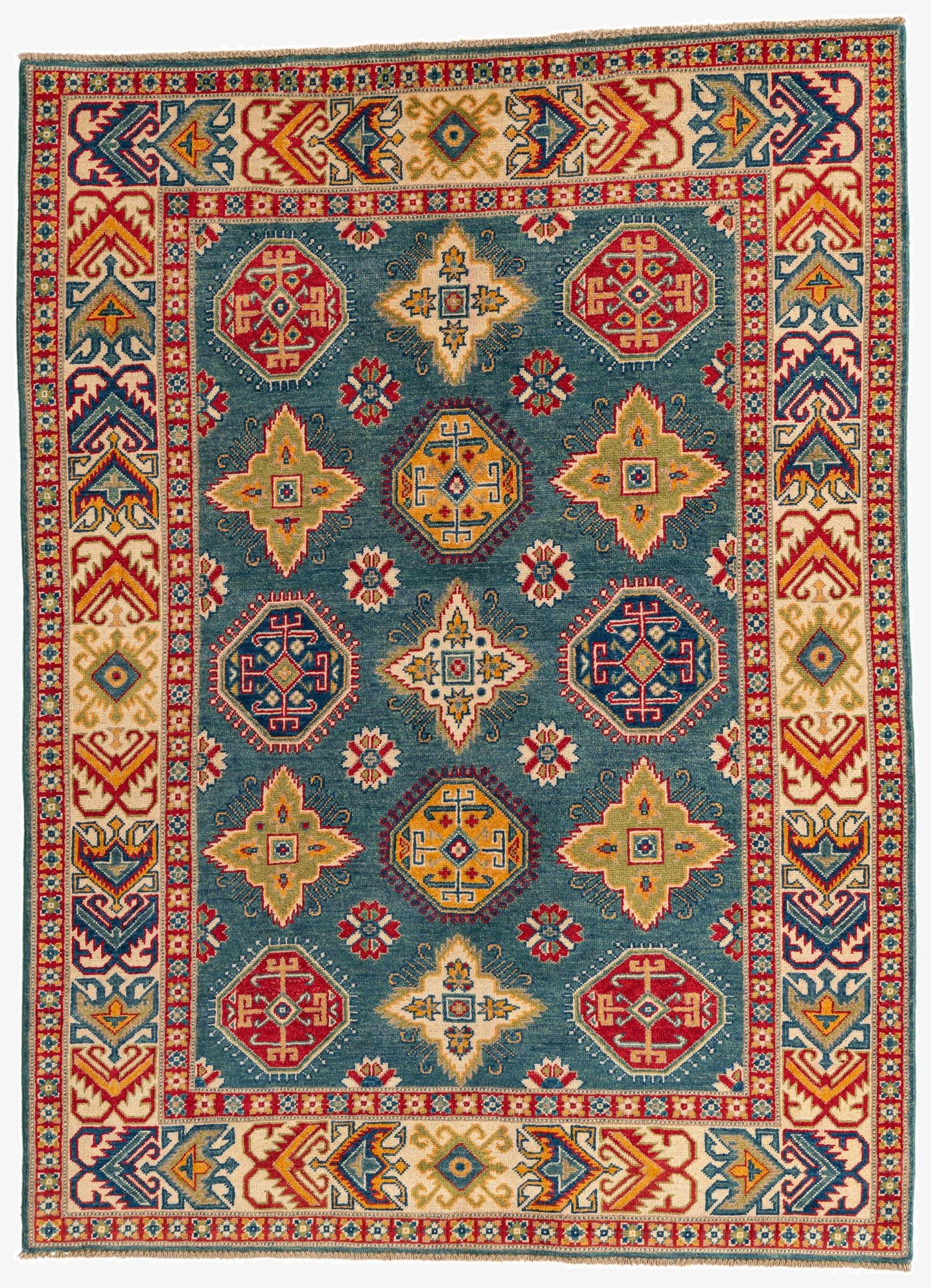 5' x 6' 10 Hand Knotted Kazak Rug