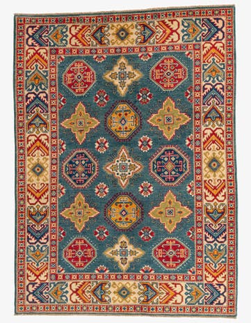 5' x 6' 10 Hand Knotted Kazak Rug