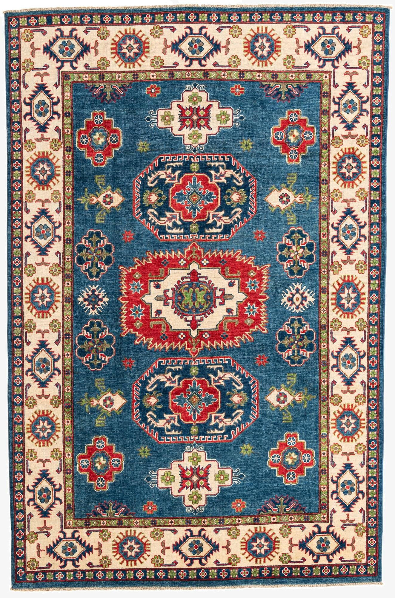 185cm x 275cm  Hand Knotted Kazak Rug