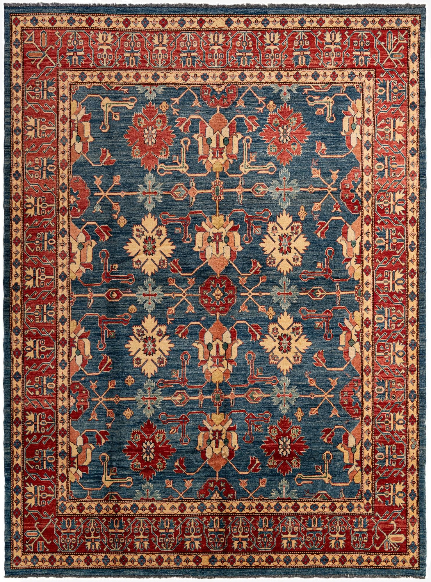 275cm x 368cm  Hand Knotted Kazak Wool Rug