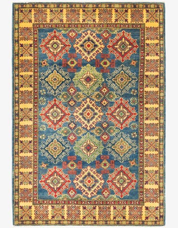 4' 2 x 6' 2 Hand Knotted Kazak Rug