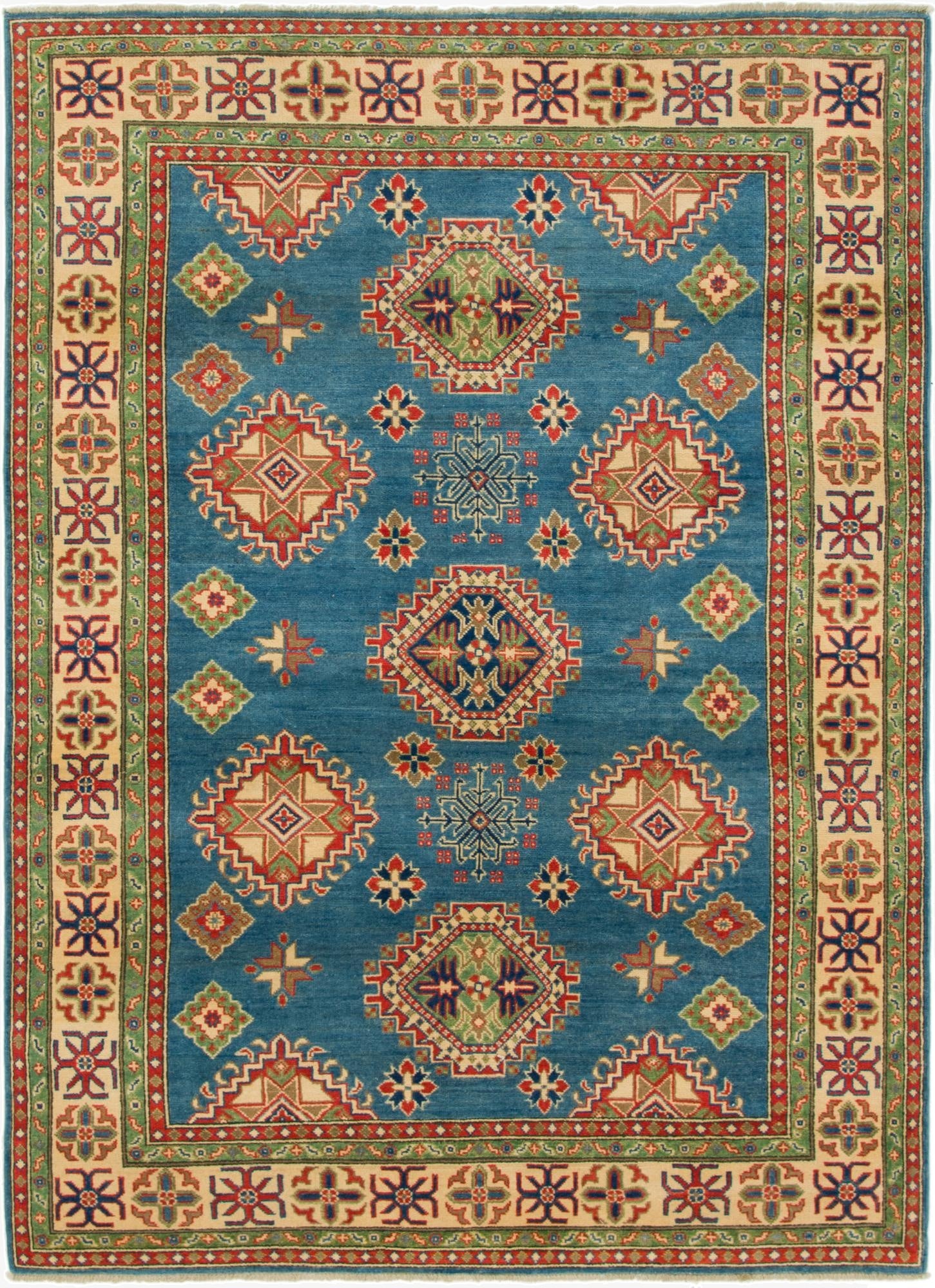  5' 7 x 7' 10  Hand Knotted Kazak Rug