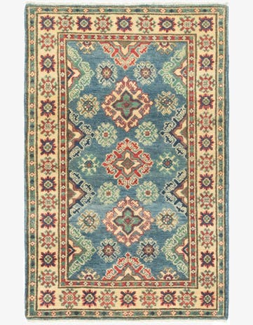 2' 7 x 4' Hand Knotted Kazak Rug
