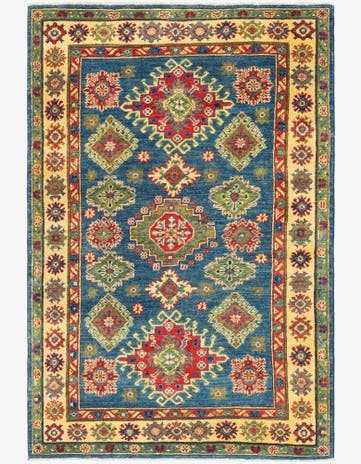3' 10 x 6' Hand Knotted Kazak Rug