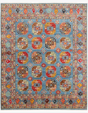 7' 10 x 9' 7 Hand Knotted Kazak Rug