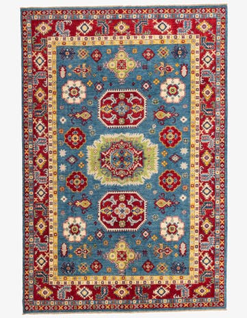 5' 10 x 8' 7 Hand Knotted Kazak Rug