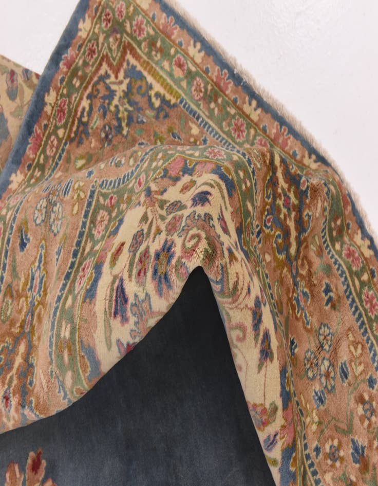 Detail image of 8' 9 x 11' 9 Hand Knotted Kerman Persian Wool Rug