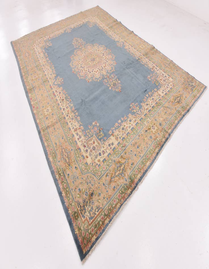 Detail image of 8' 9 x 11' 9 Hand Knotted Kerman Persian Wool Rug