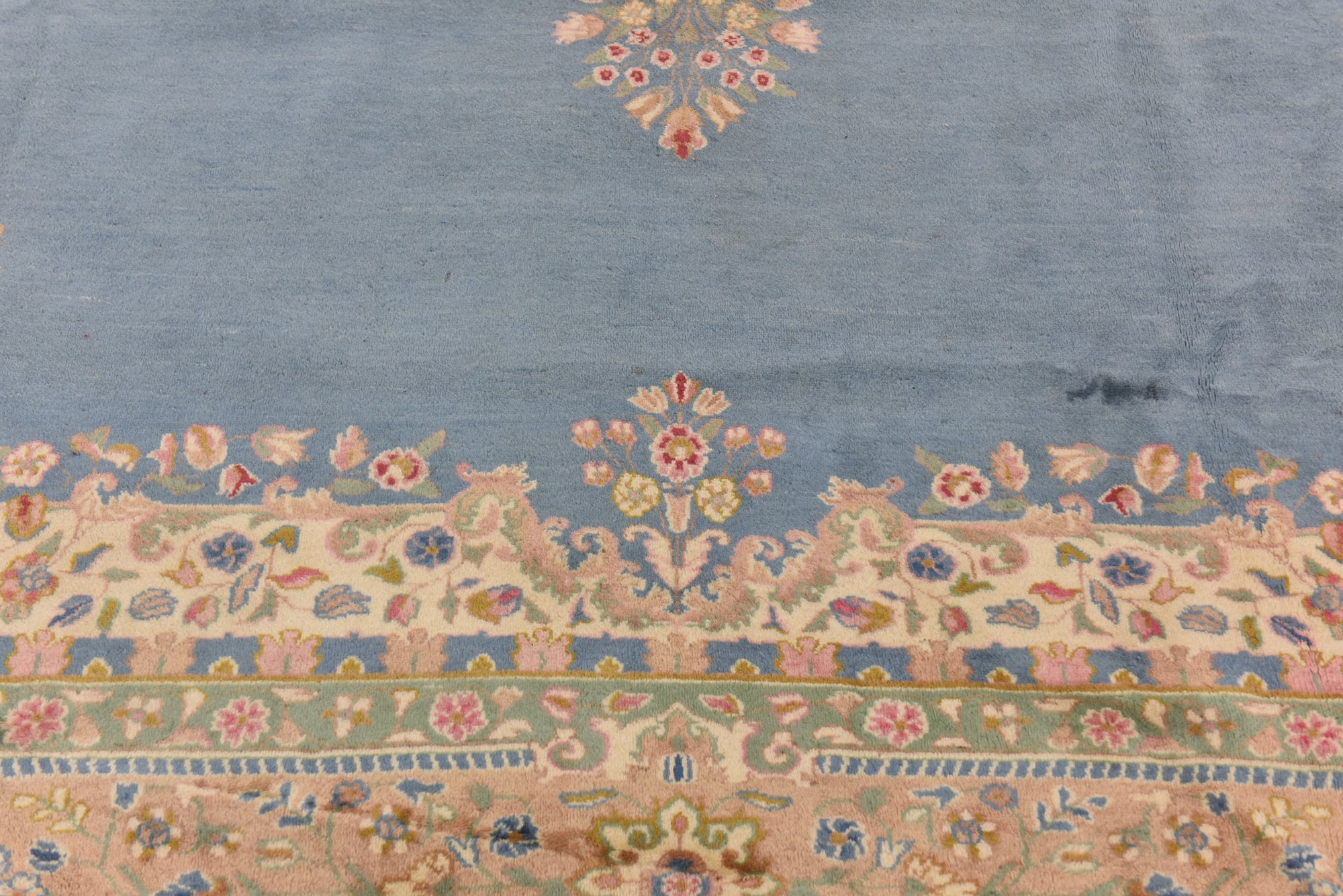 8' 9 x 11' 9 Hand Knotted Kerman Persian Wool Rug