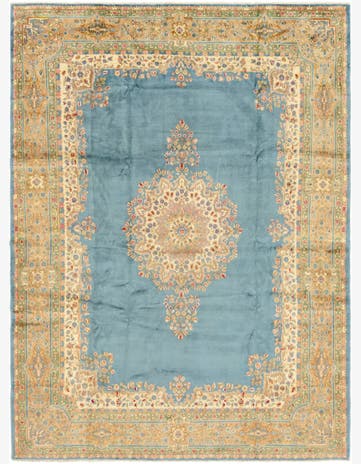 8' 9 x 11' 9 Hand Knotted Kerman Persian Wool Rug