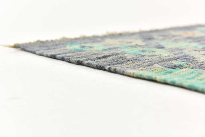 6' 8 x 8' 3 Hand Woven Kilim Maymana Wool Rug
