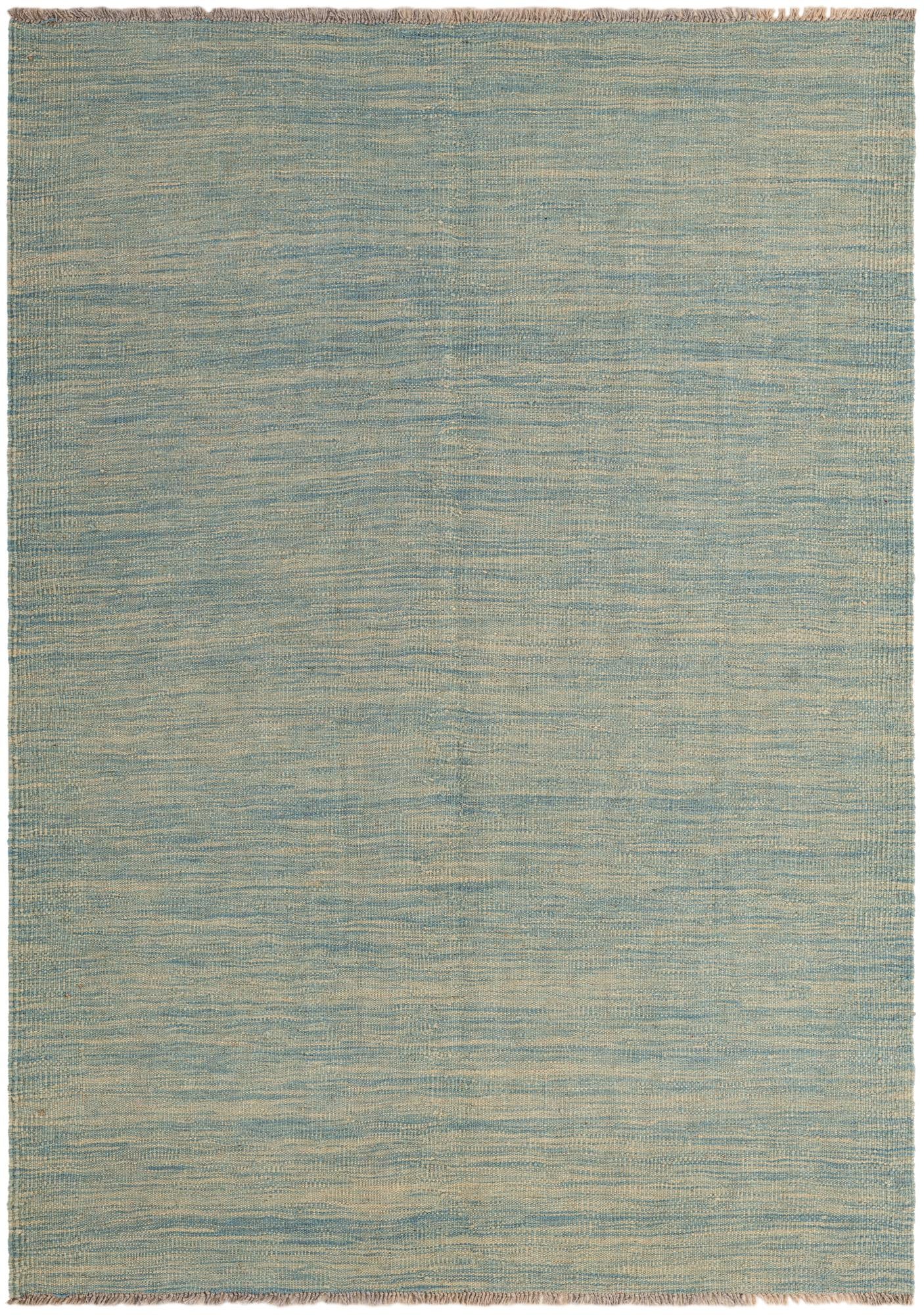 4' 4 x 6' 1  Hand Woven Kilim Modern Wool Rug