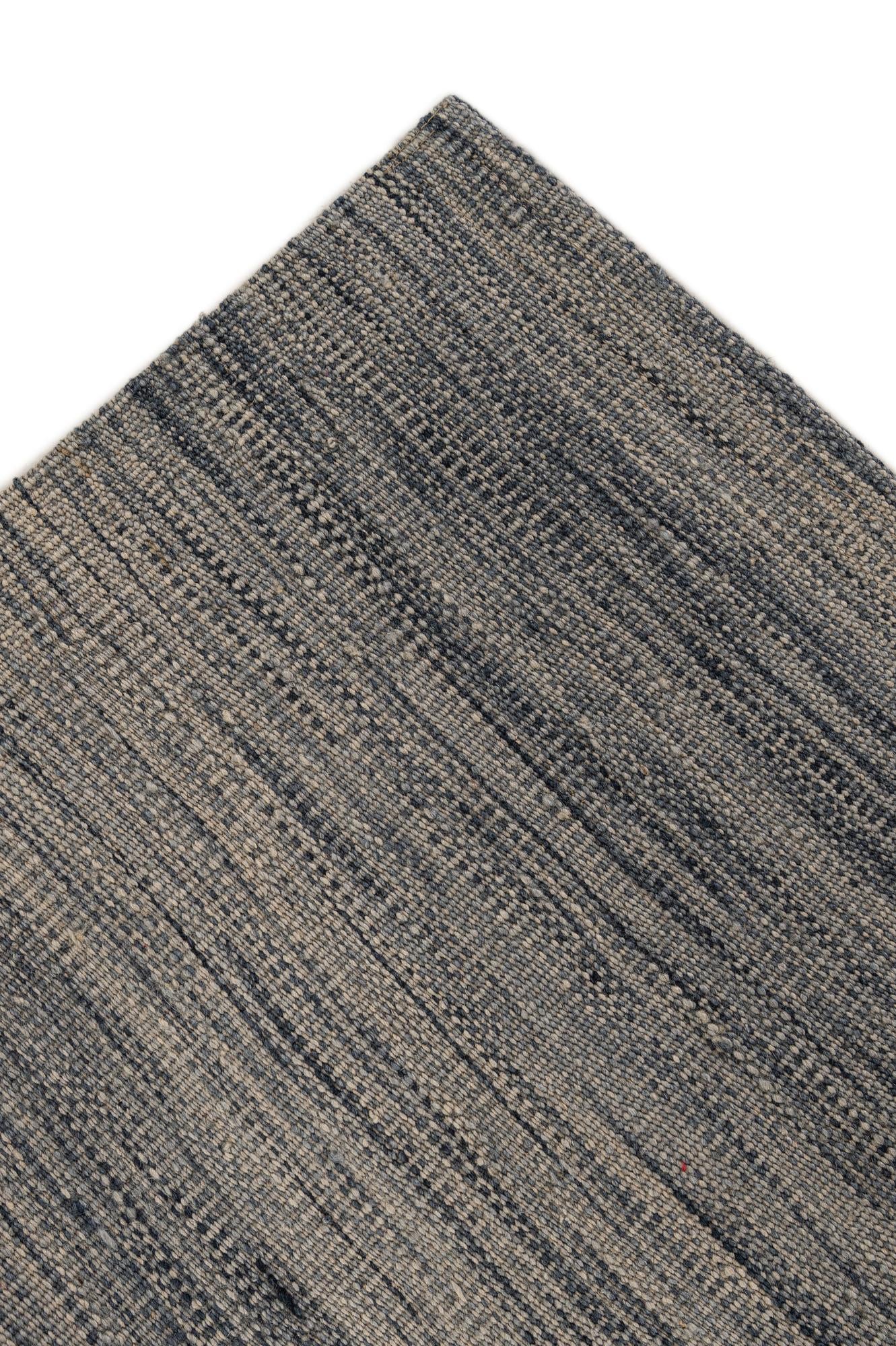 6' 3 x 9' 7 Hand Woven Kilim Modern Wool Rug