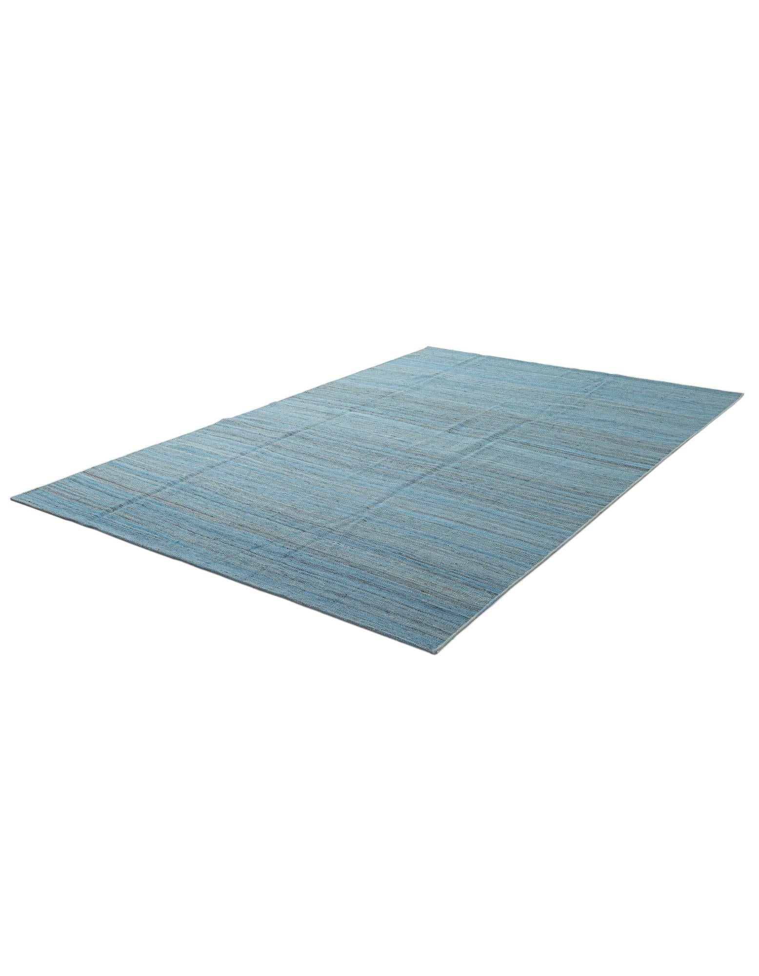 6' 4 x 9' 7 Hand Woven Kilim Modern Wool Rug