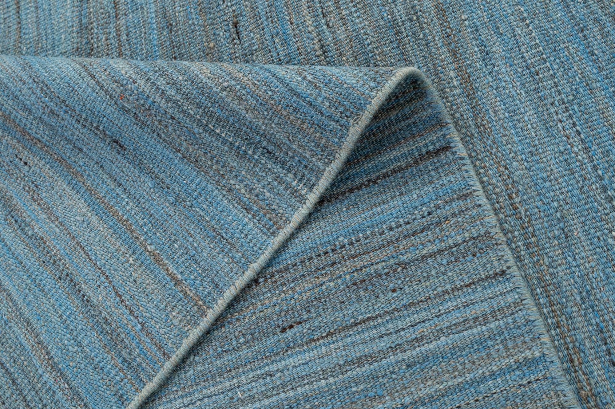 6' 4 x 9' 7 Hand Woven Kilim Modern Wool Rug