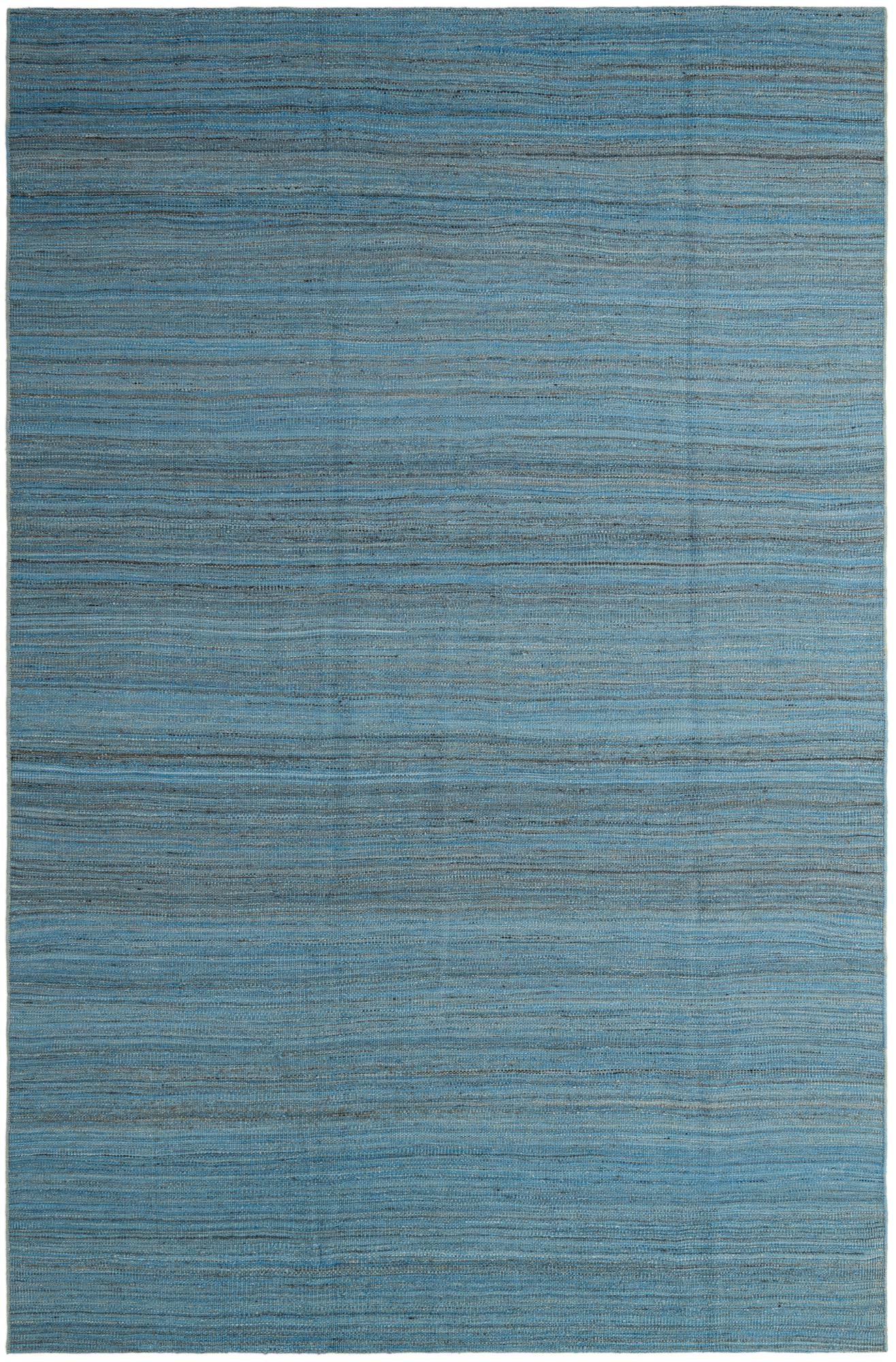 6' 4 x 9' 7  Hand Woven Kilim Modern Wool Rug