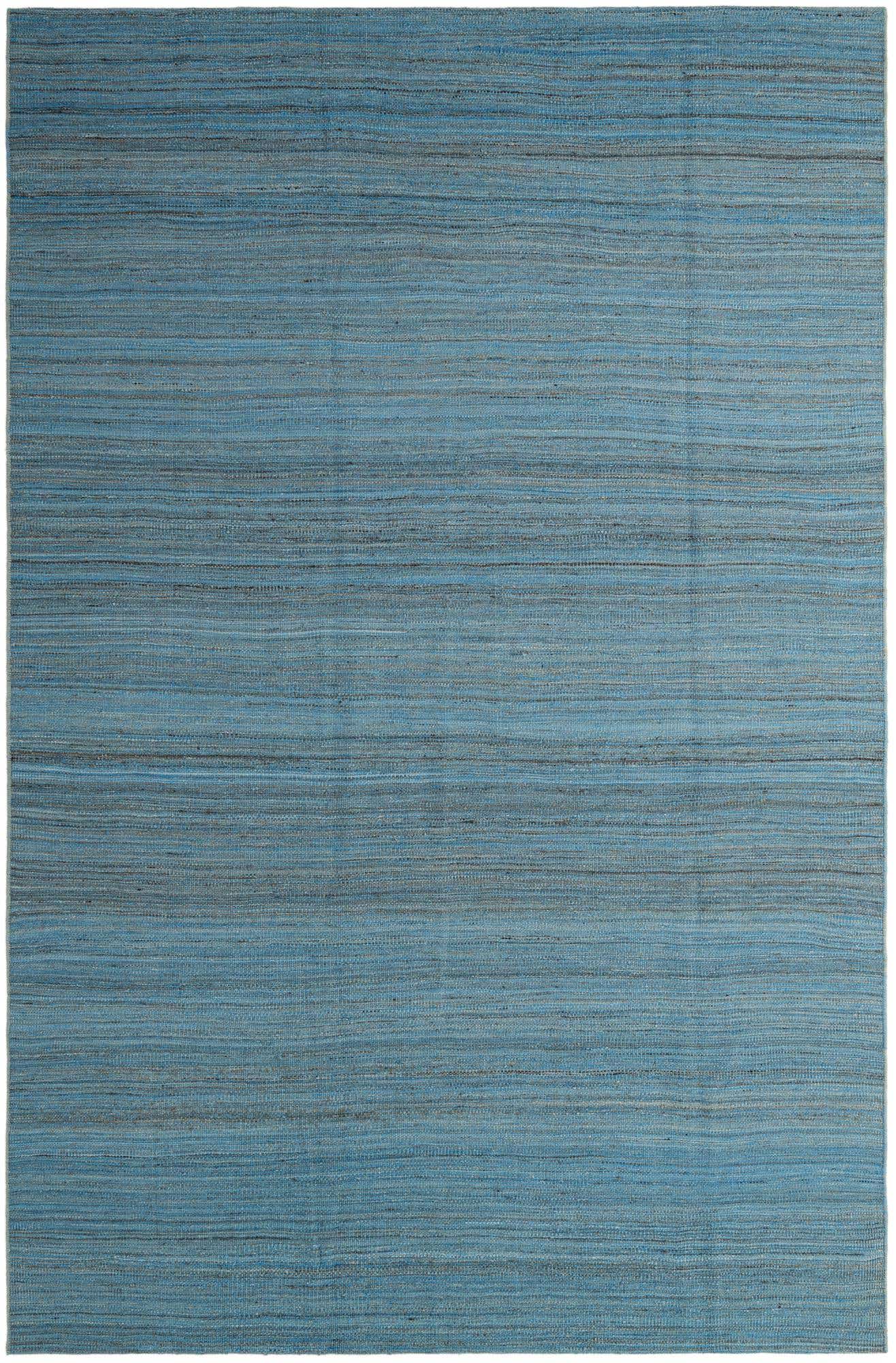 6' 4 x 9' 7 Hand Woven Kilim Modern Wool Rug