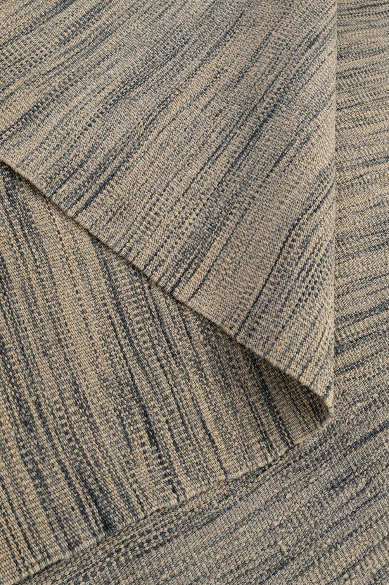 6' 6 x 9' 8 Hand Woven Kilim Modern Wool Rug