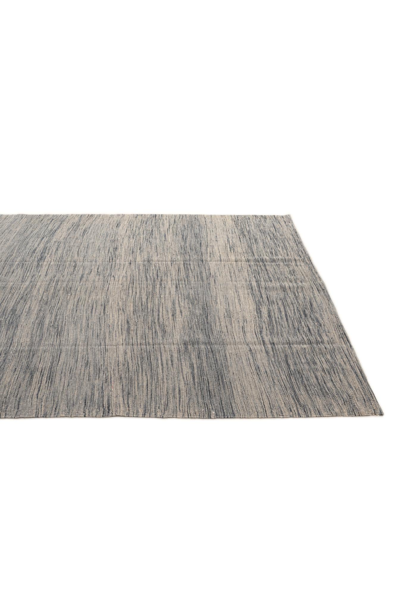 6' 5 x 10' 2 Hand Woven Kilim Modern Wool Rug