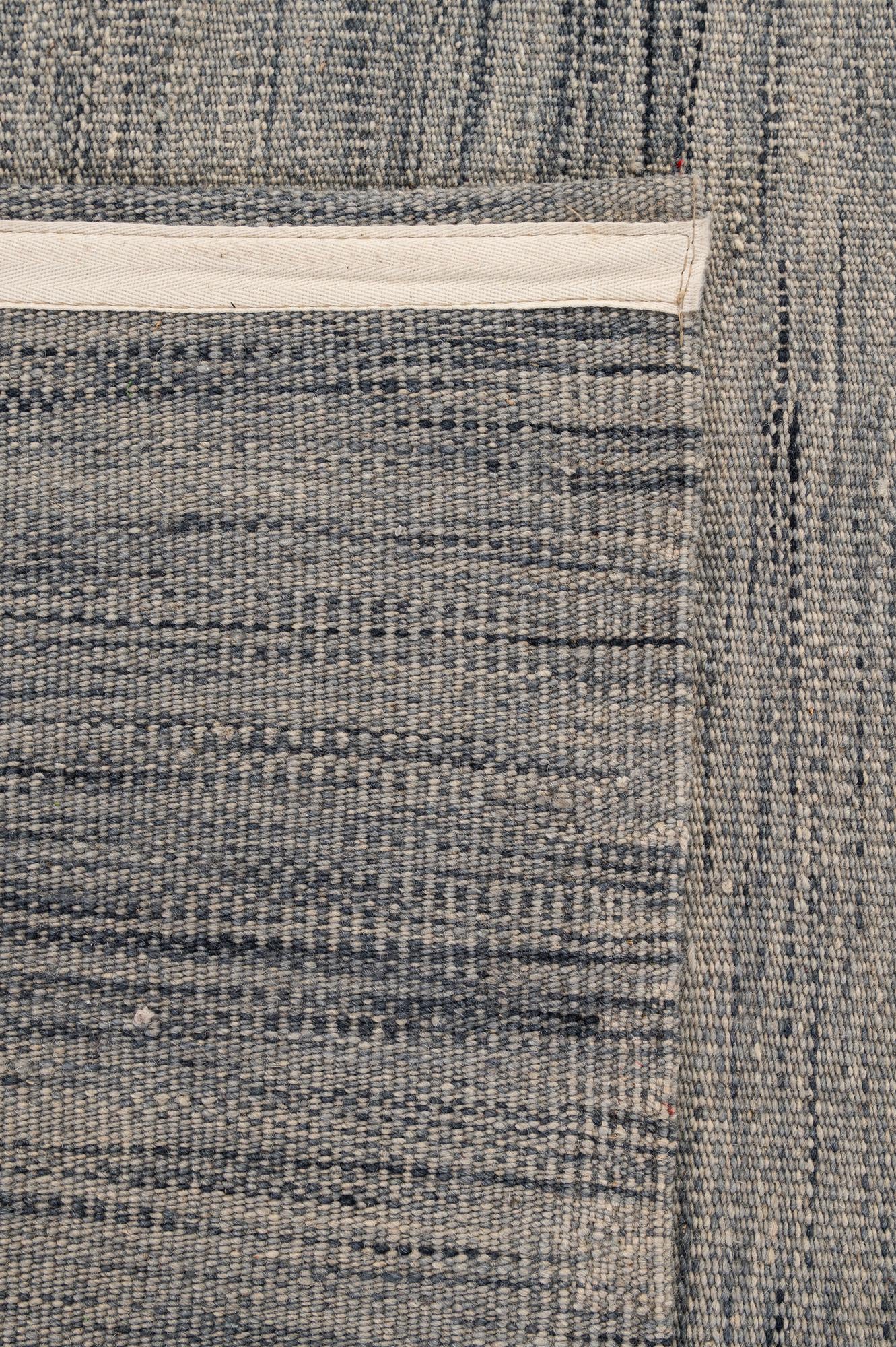 6' 5 x 10' 2 Hand Woven Kilim Modern Wool Rug