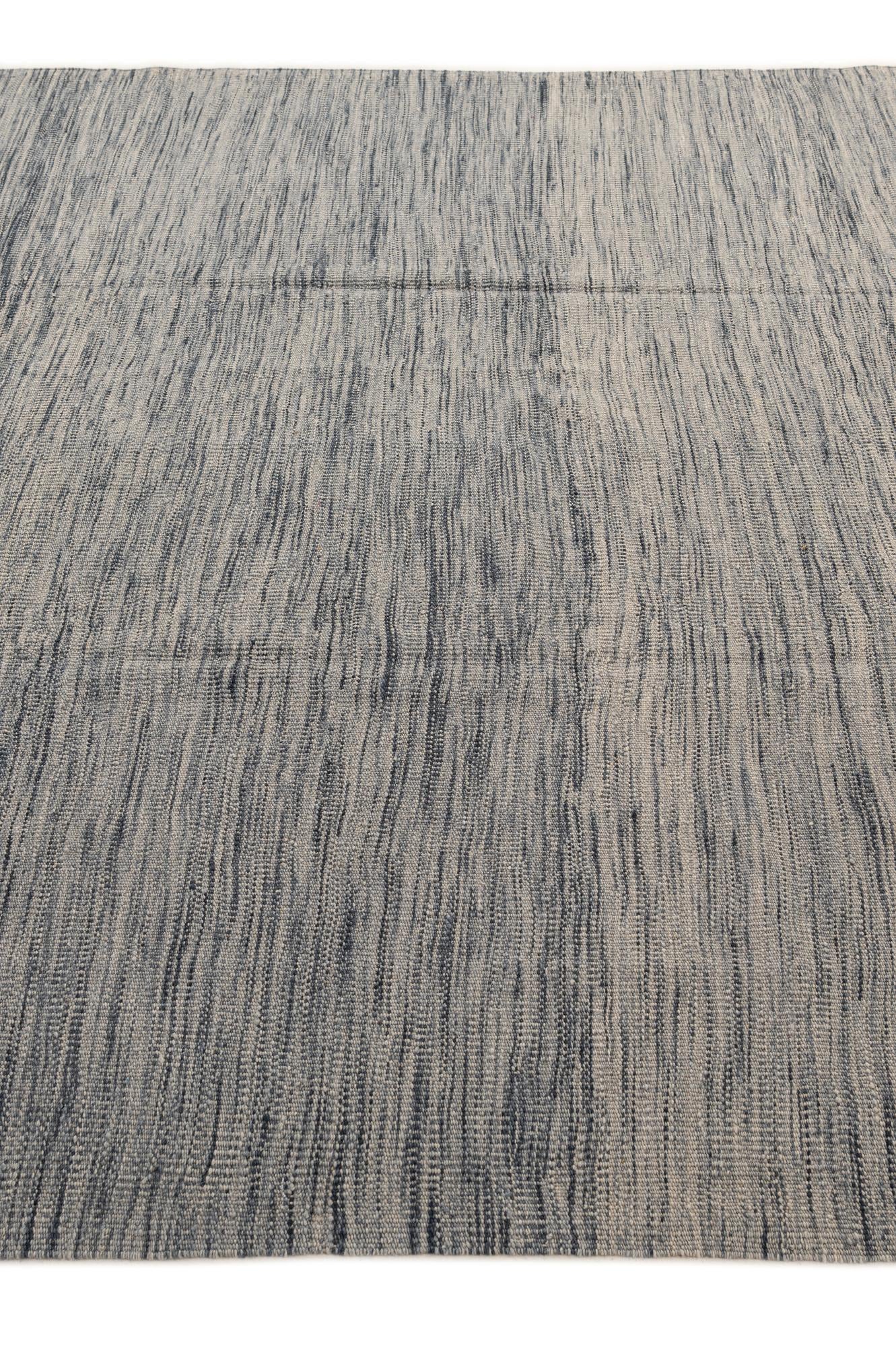 6' 11 x 9' 1 Hand Woven Kilim Modern Wool Rug