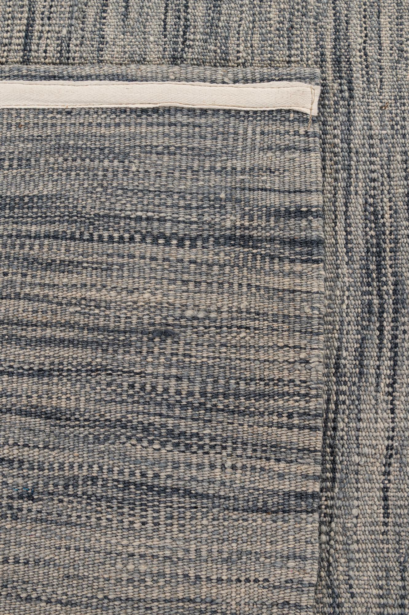6' 11 x 9' 1 Hand Woven Kilim Modern Wool Rug