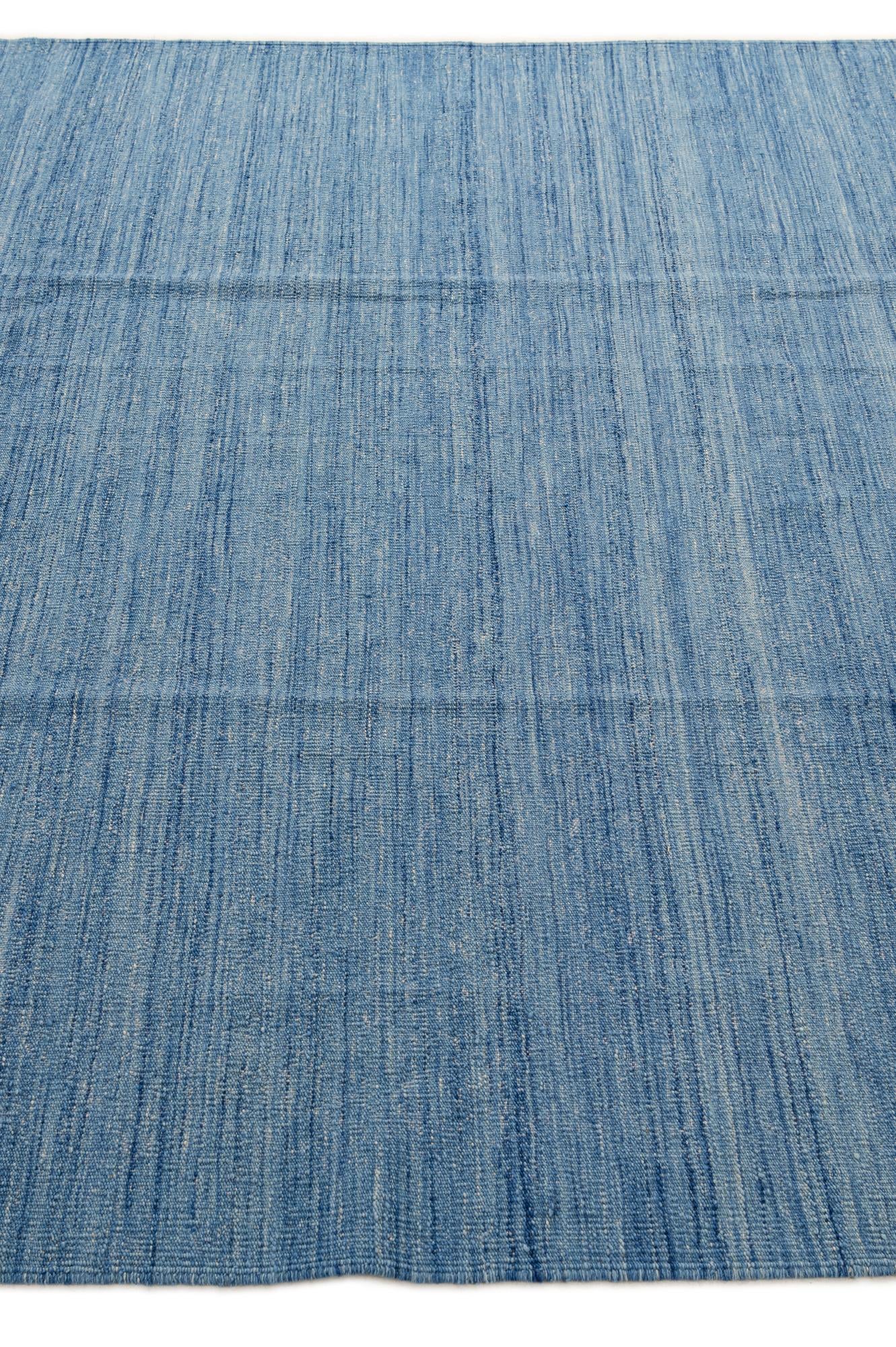 6' 11 x 9' 5 Hand Woven Kilim Modern Wool Rug