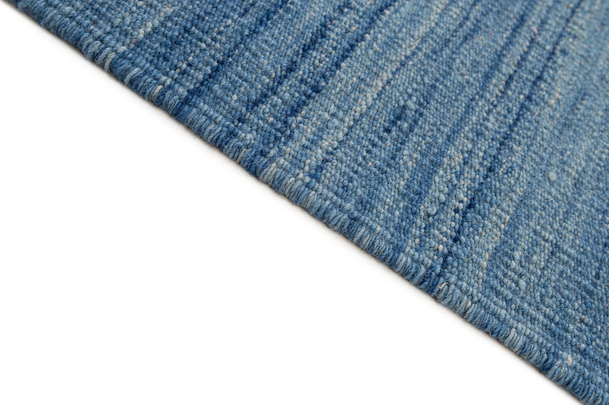 6' 11 x 9' 5 Hand Woven Kilim Modern Wool Rug