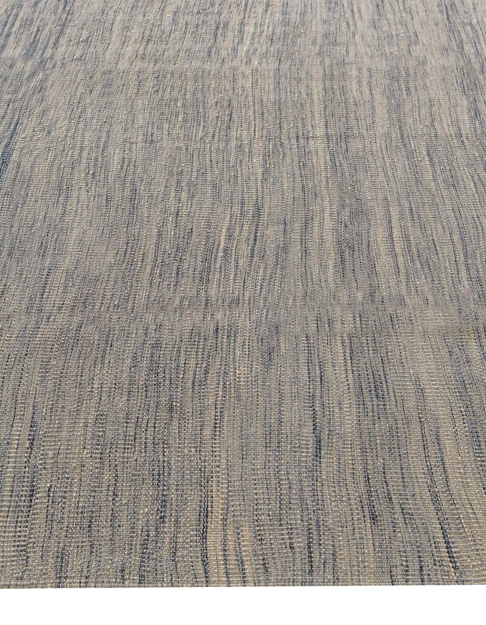 6' 10 x 9' 8 Hand Woven Kilim Modern Wool Rug