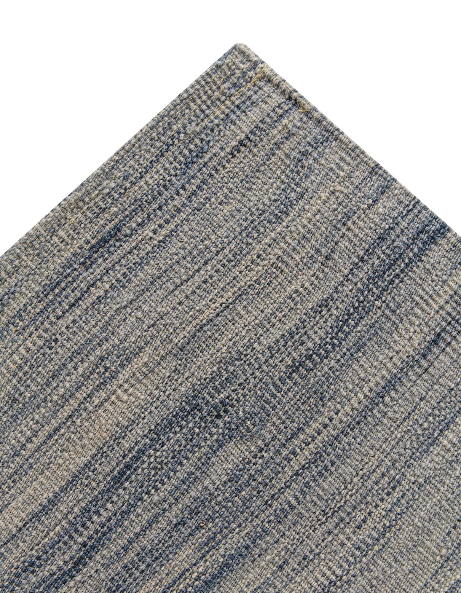6' 10 x 9' 8 Hand Woven Kilim Modern Wool Rug
