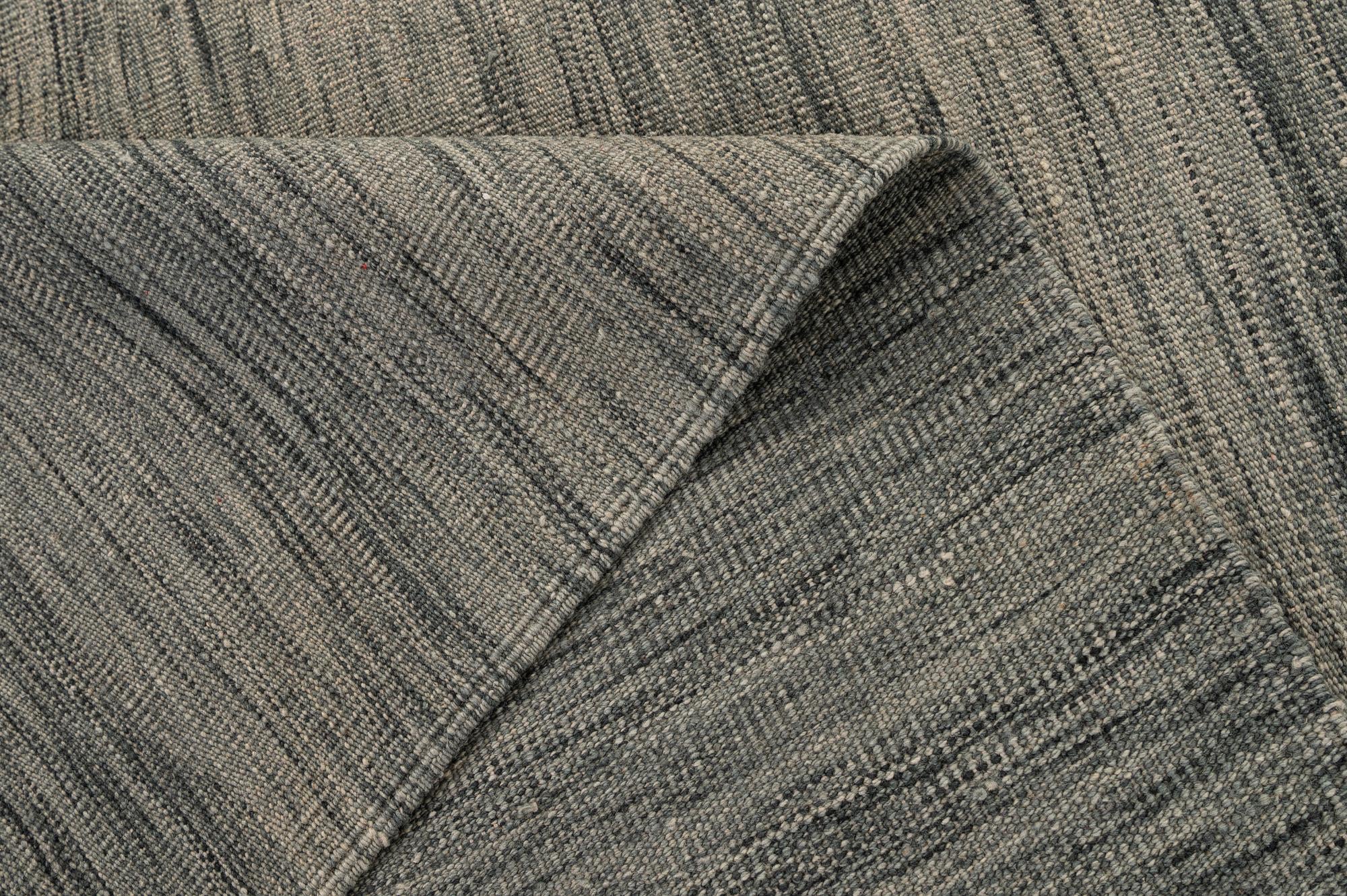 8' 3 x 9' 6 Hand Woven Kilim Modern Wool Rug