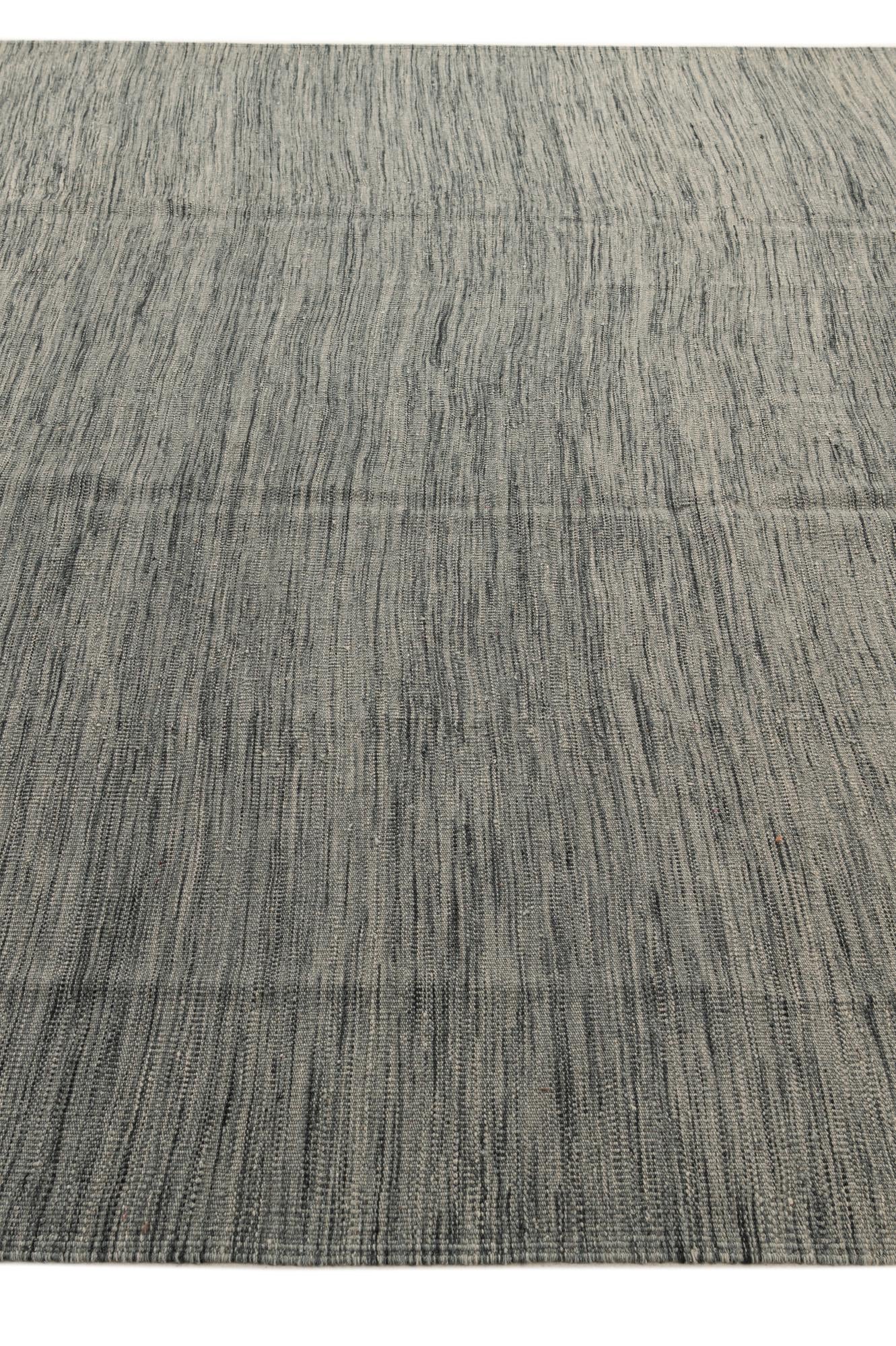 8' 9 x 9' 3 Hand Woven Kilim Modern Wool Rug
