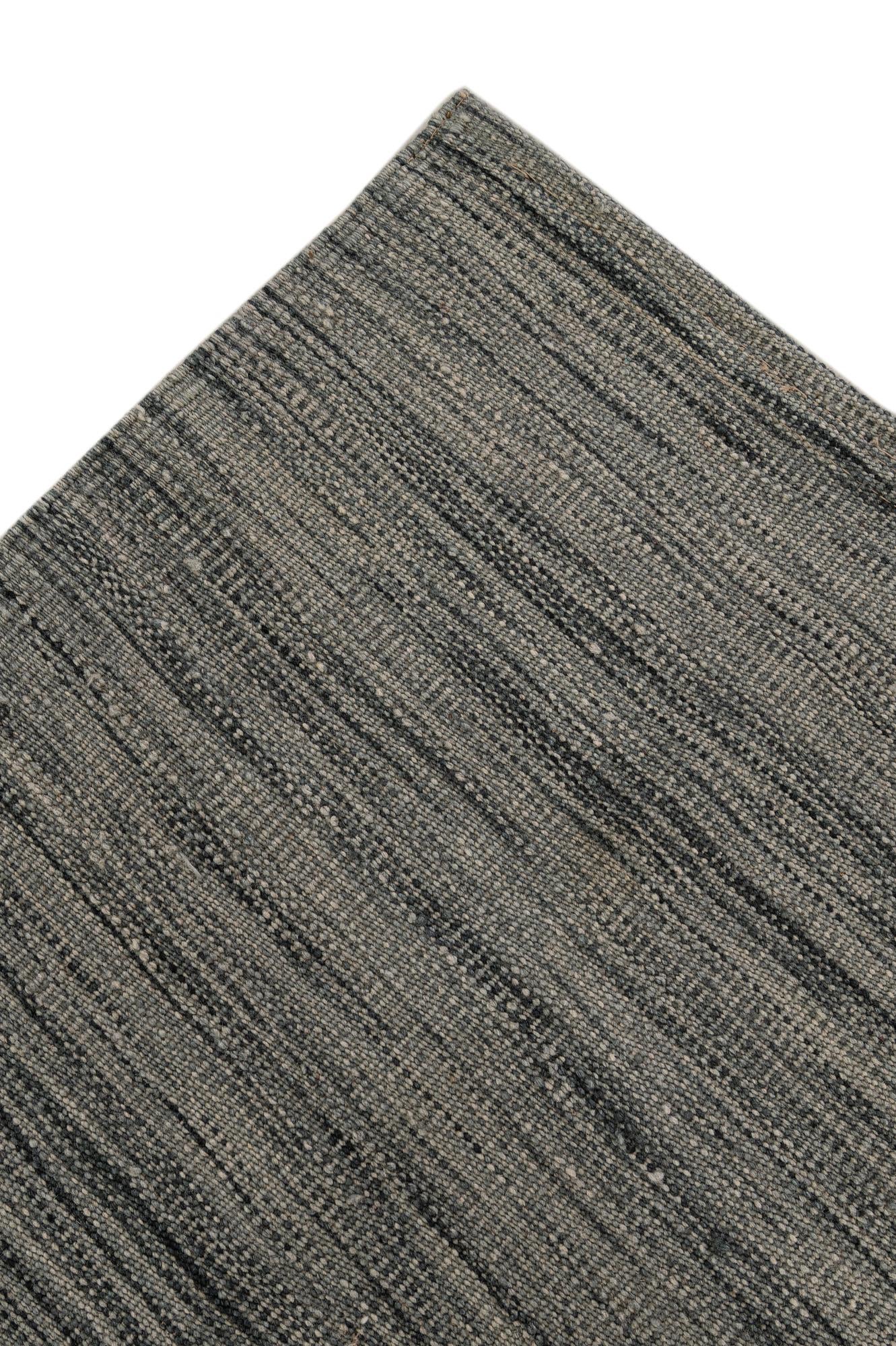 8' 9 x 9' 3 Hand Woven Kilim Modern Wool Rug
