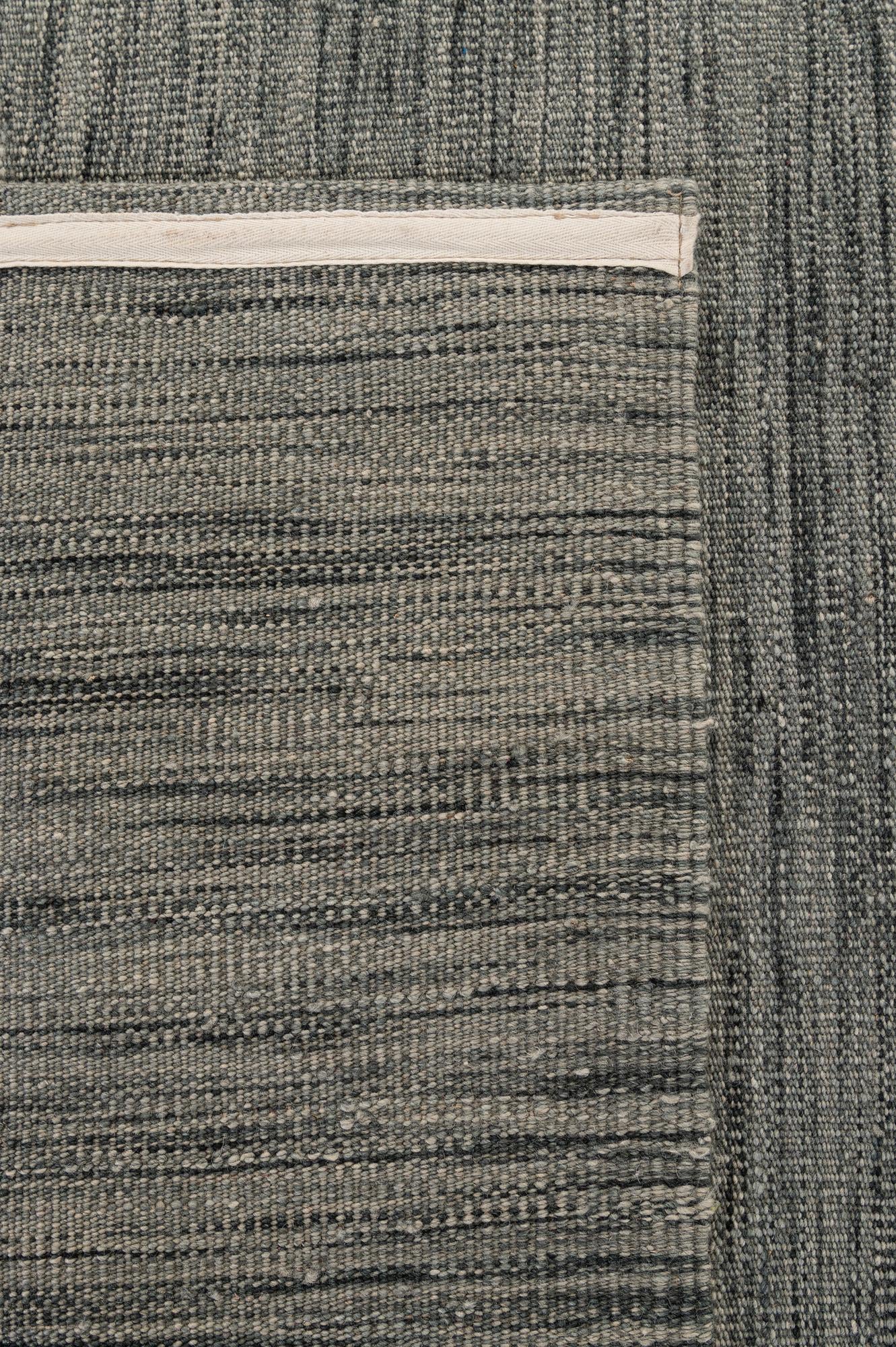 8' 9 x 9' 3 Hand Woven Kilim Modern Wool Rug