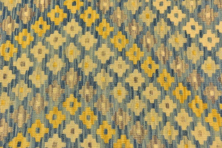 Detail image of 3' 4 x 5' Hand Woven Kilim Modern Wool Rug