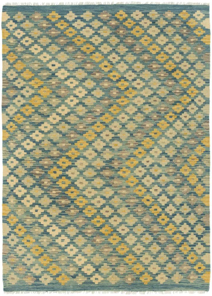 3' 4 x 5' Hand Woven Kilim Modern Wool Rug