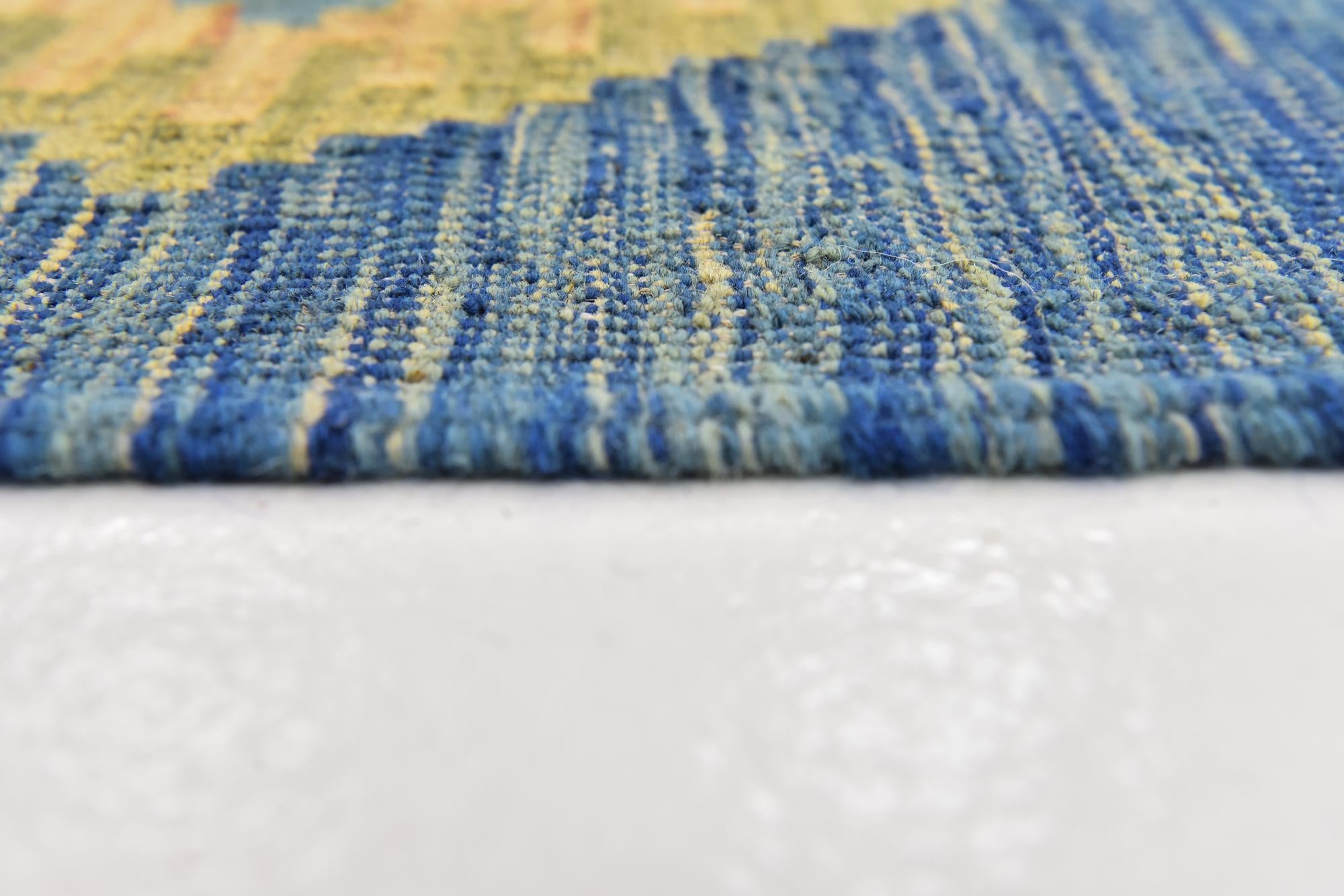 5' 9 x 8' Hand Woven Kilim Modern Wool Rug