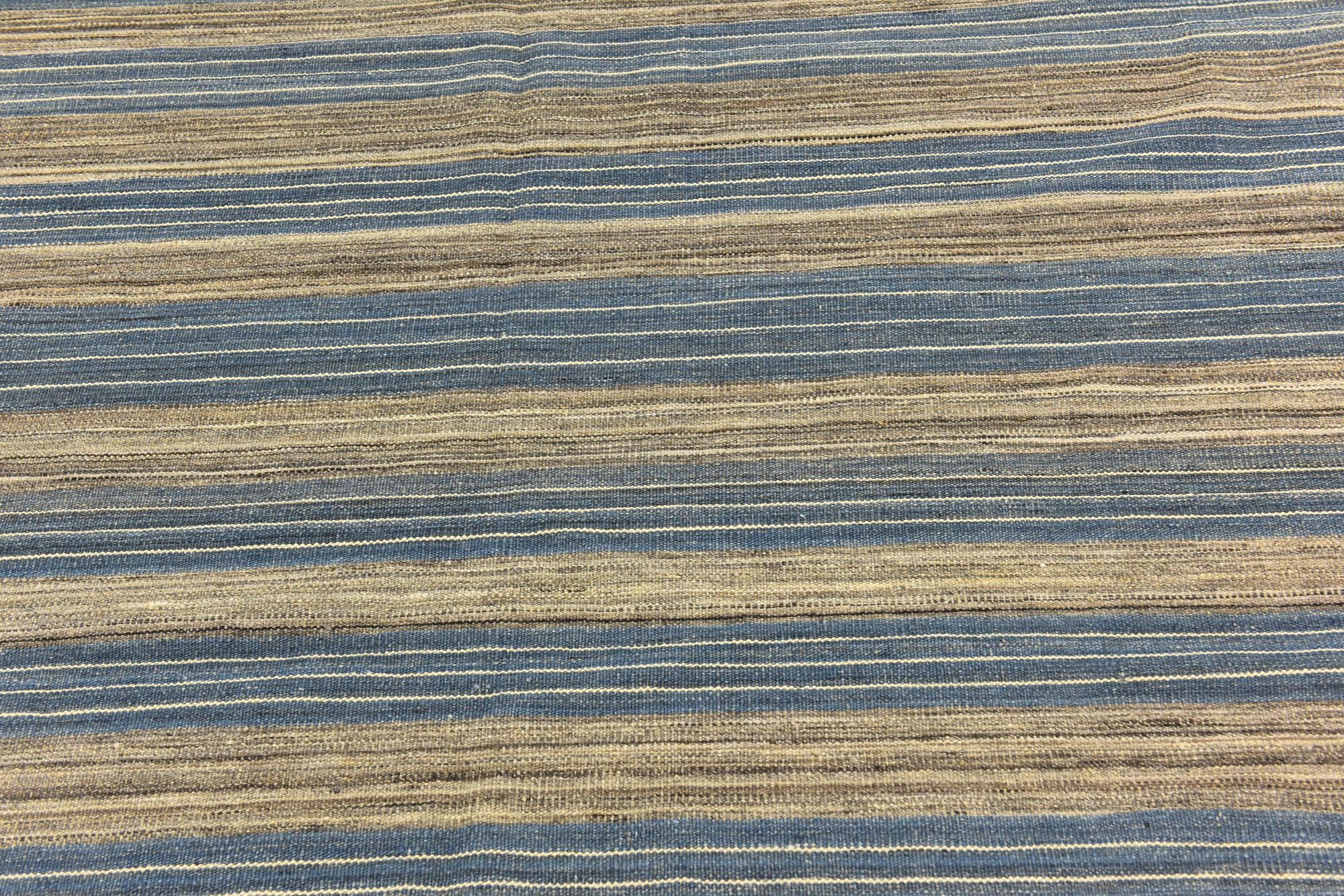 5' 10 x 7' 4 Hand Woven Kilim Modern Wool Rug