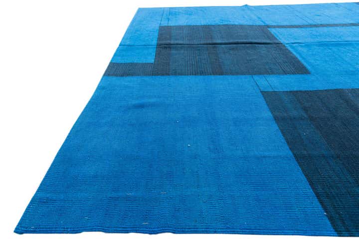 7' x 9' 4 Hand Woven Kilim Modern Wool Rug