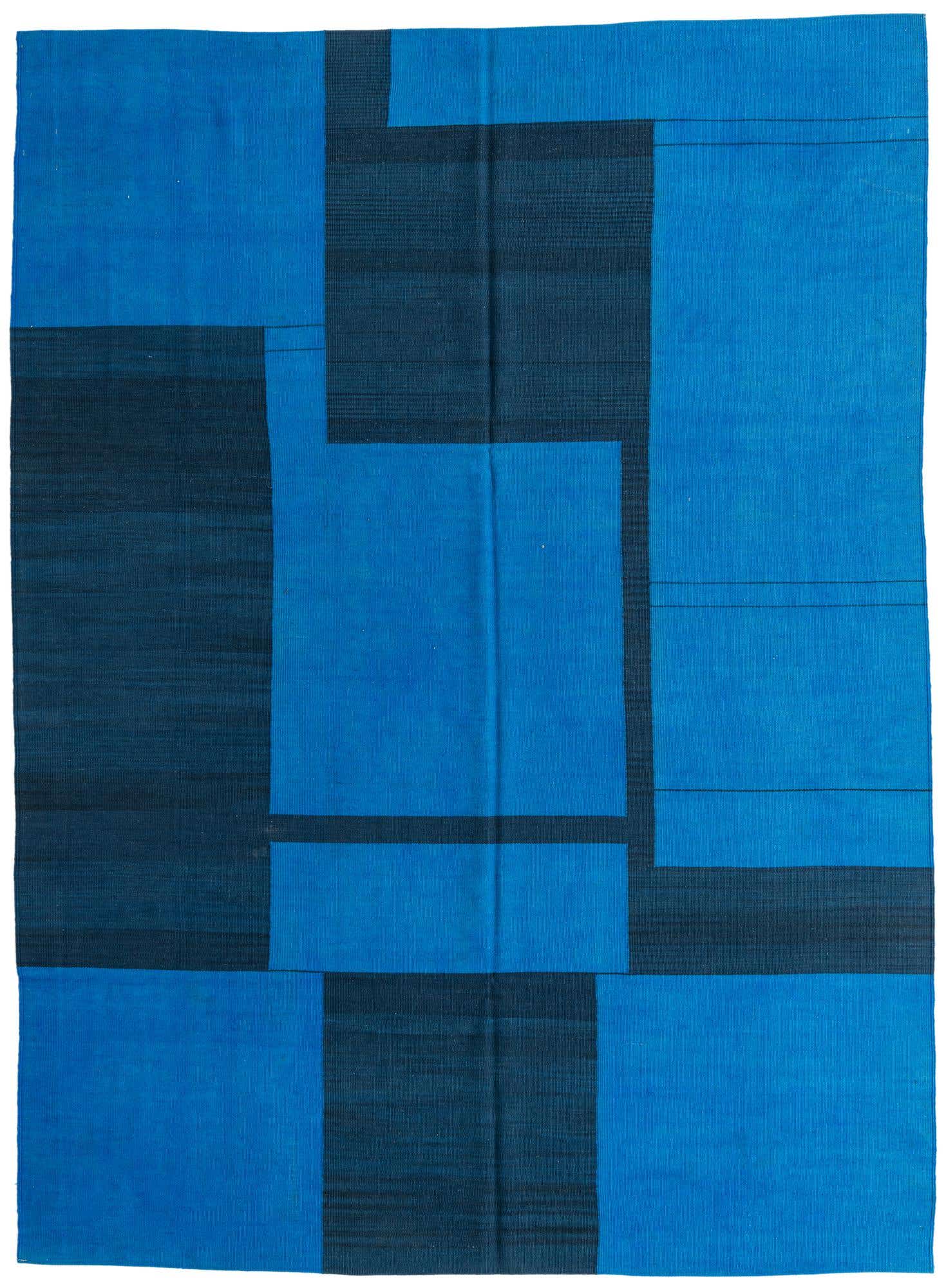 7' x 9' 4 Hand Woven Kilim Modern Wool Rug