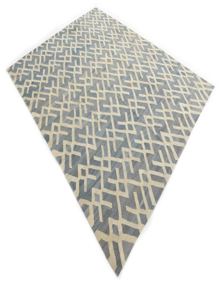 Detail image of 7' 2 x 9' 5  Hand Woven Kilim Modern Wool Rug