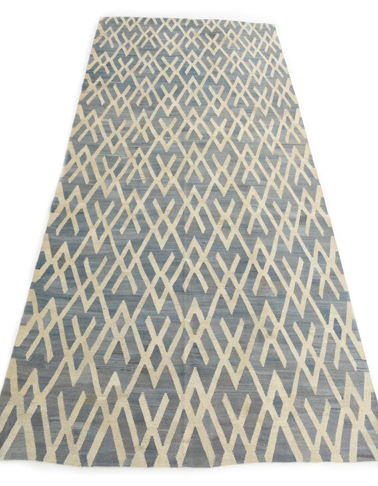 Detail image of 7' 2 x 9' 5  Hand Woven Kilim Modern Wool Rug