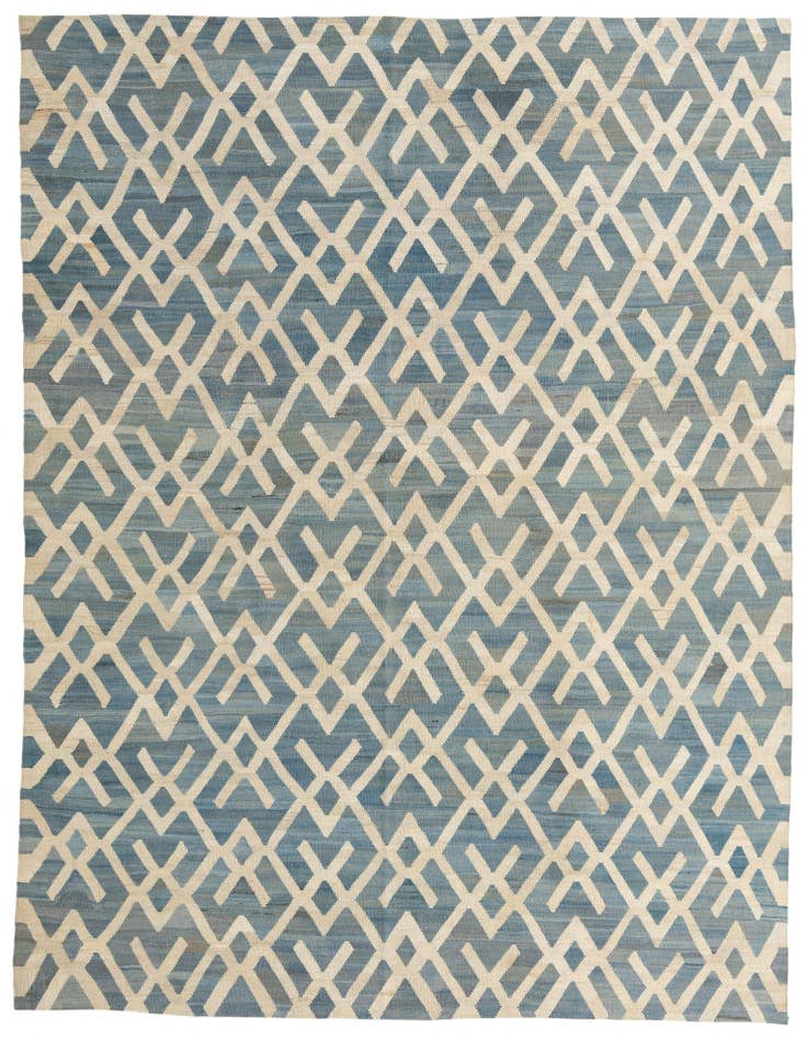 Detail image of 7' 2 x 9' 5 Hand Woven Kilim Modern Wool Rug