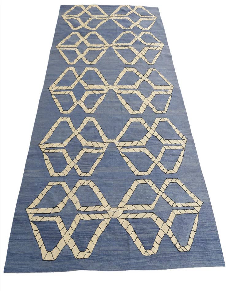 Detail image of 6' 8 x 9' 5  Hand Woven Kilim Modern Wool Rug