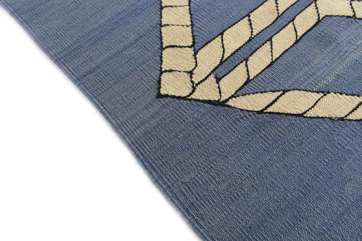 6' 8 x 9' 5 Hand Woven Kilim Modern Wool Rug