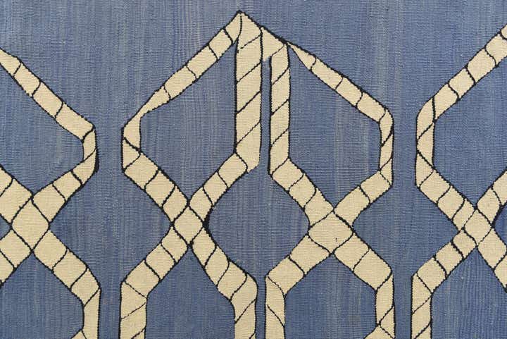 6' 8 x 9' 5 Hand Woven Kilim Modern Wool Rug